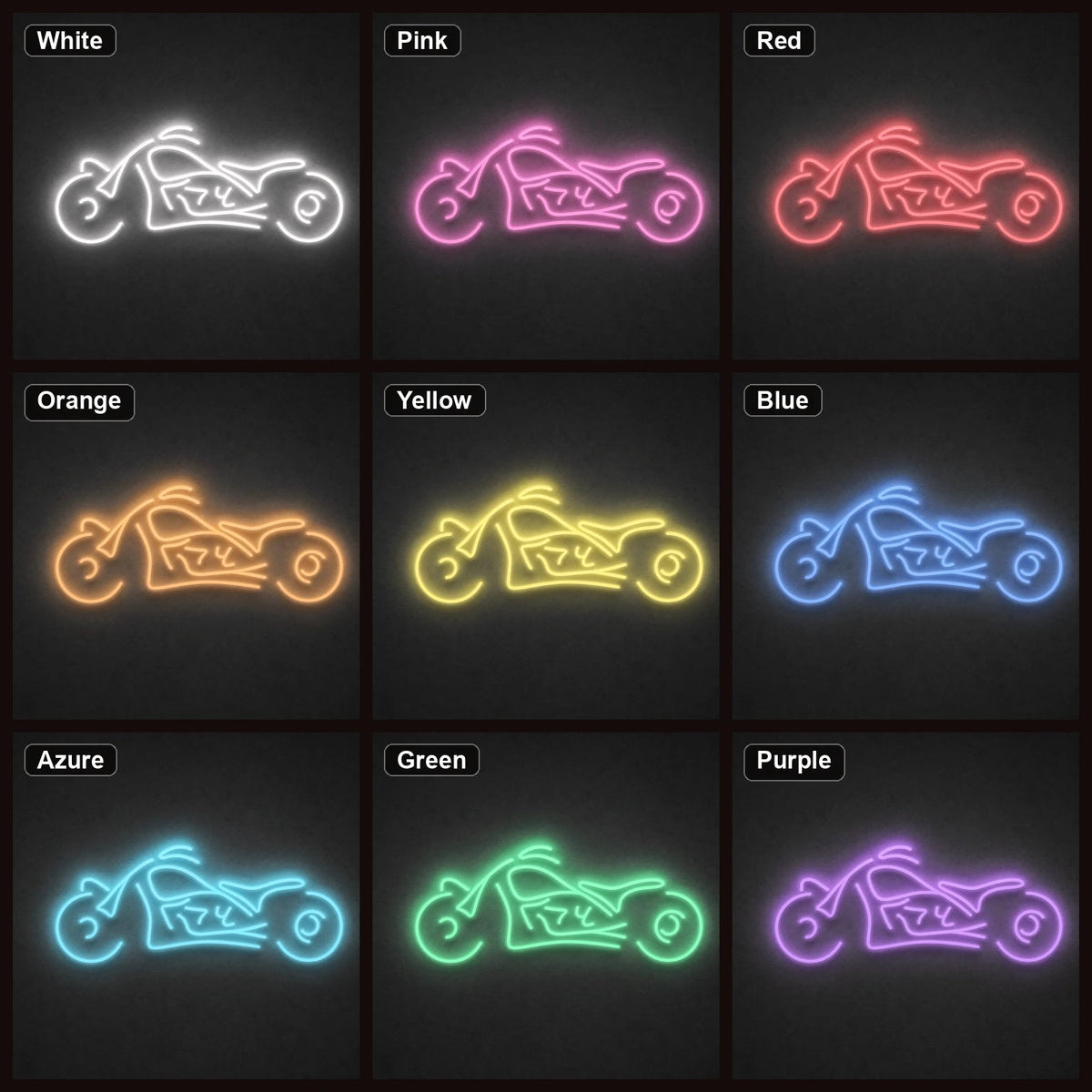 Chopper Motorcycle Side Profile LED Neon Sign Man Cave Neon Sign - Shineneon