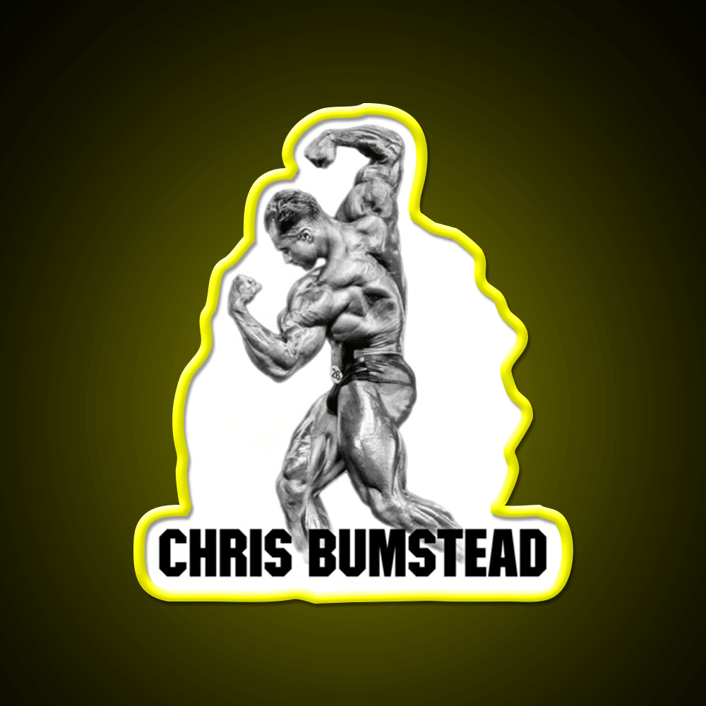 Chris Bumstead Cbum Arnold Pose Gym Fitness Led Neon Sign Rgb Color - Shineneon