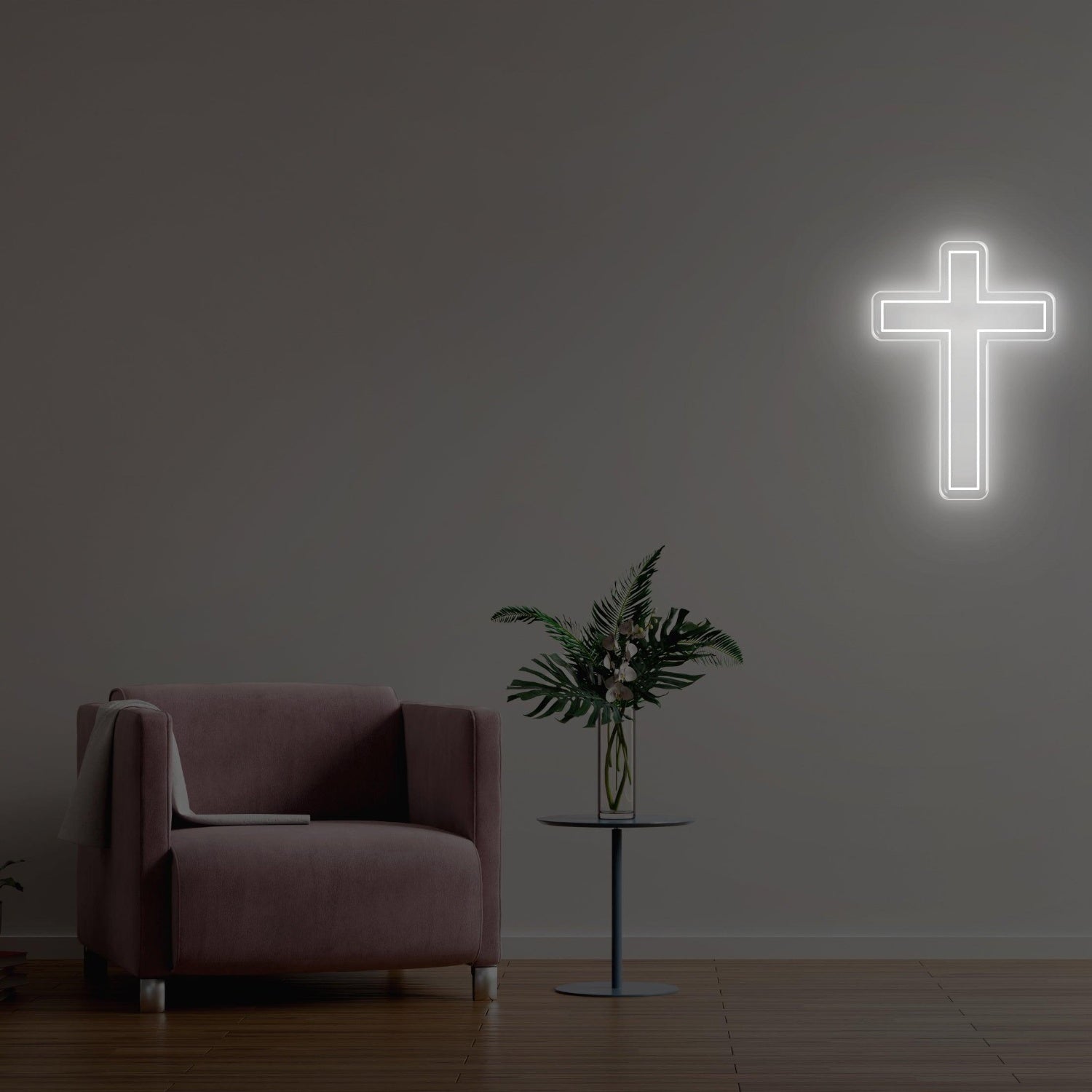 Christianity Yellow Cross Led Neon Sign For Home Decor | Shineneon