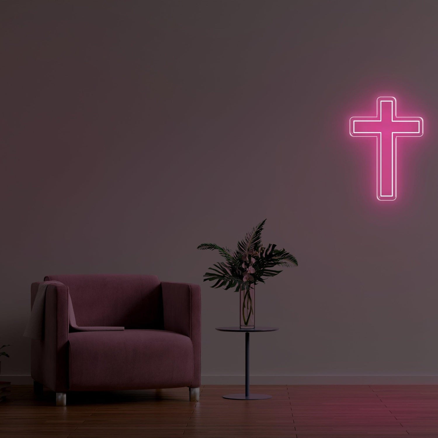 Christianity Yellow Cross Led Neon Sign For Home Decor | Shineneon