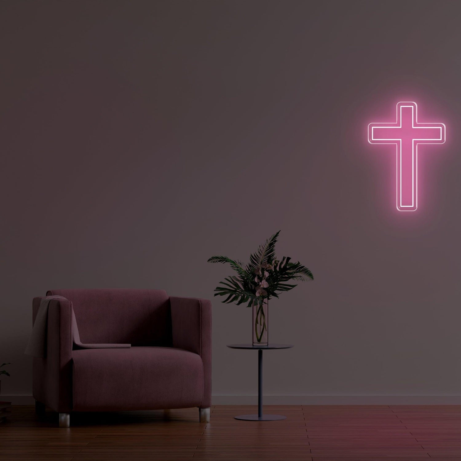 Christianity Yellow Cross Led Neon Sign For Home Decor | Shineneon