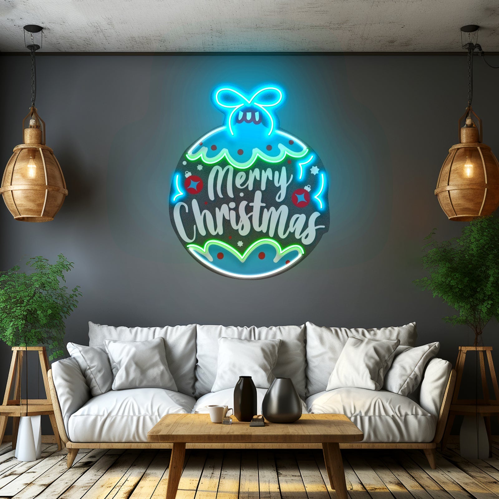 Christmas Bauble Art Neon Sign For Sale - Shineneon