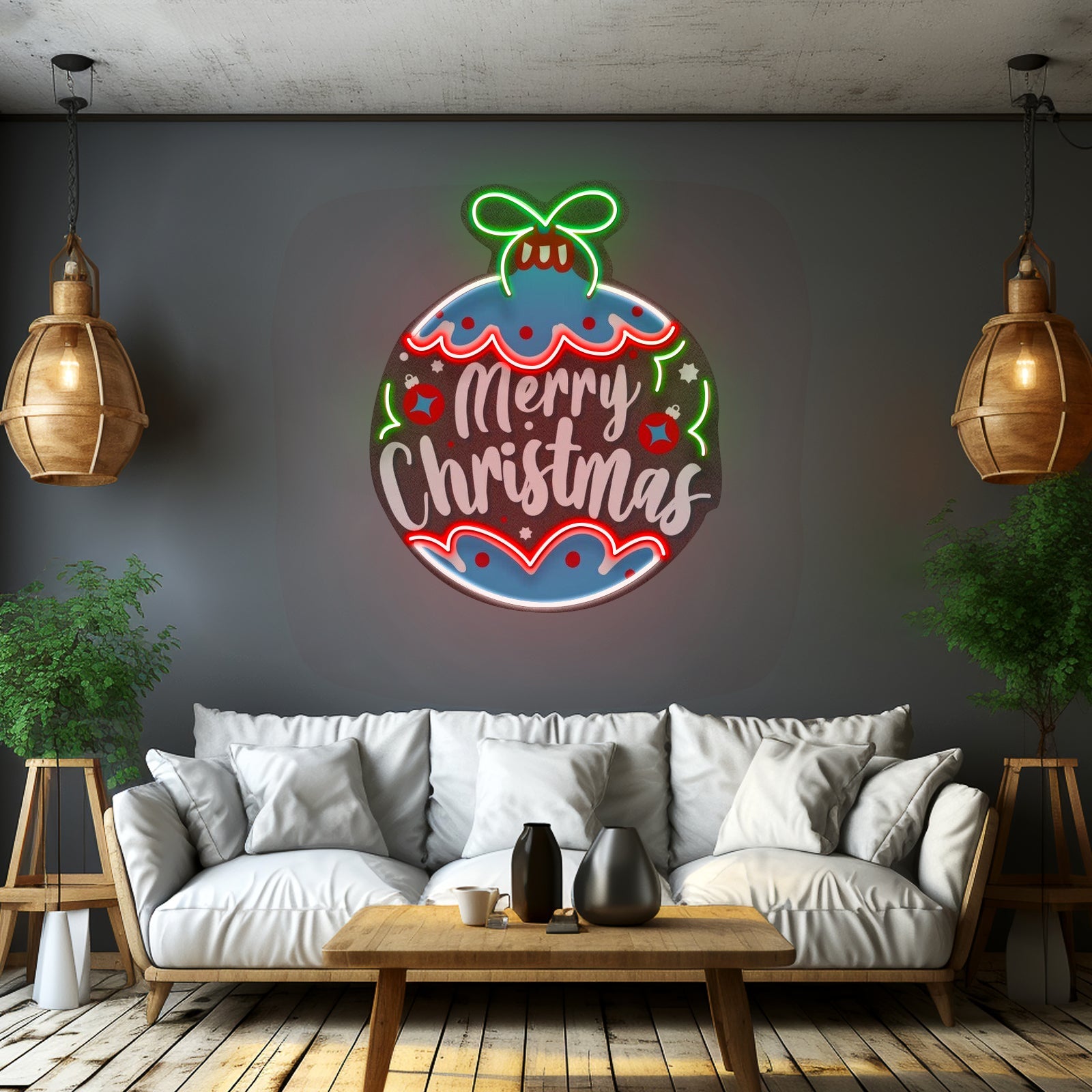 Christmas Bauble Art Neon Sign For Sale - Shineneon