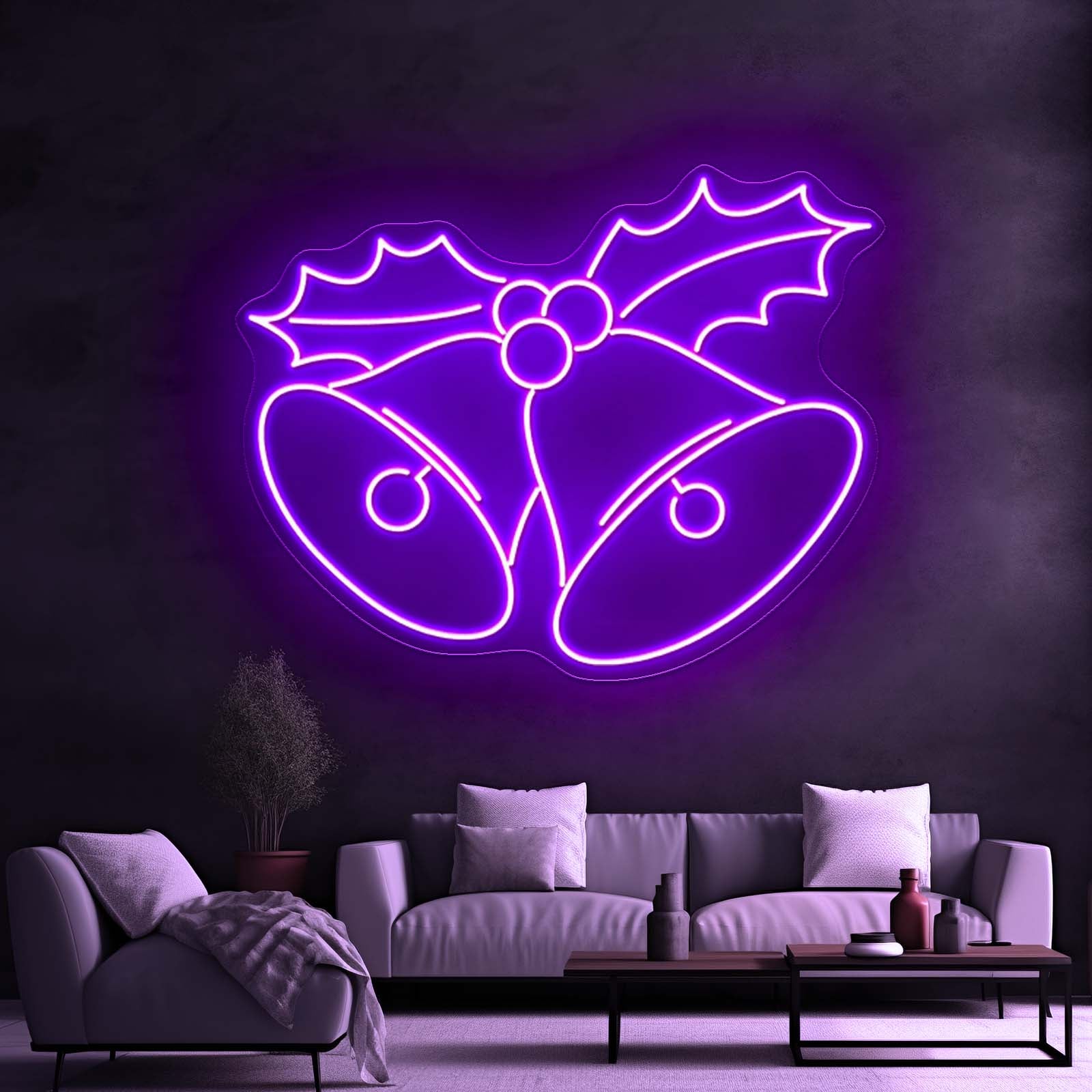 Christmas Bells Led Neon Sign