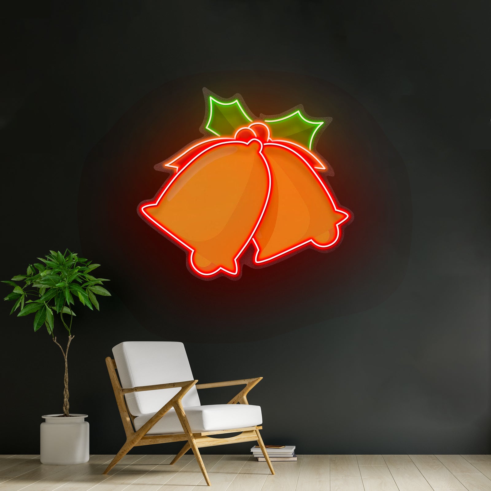 Christmas Gift Basket Neon Artwork For Sale