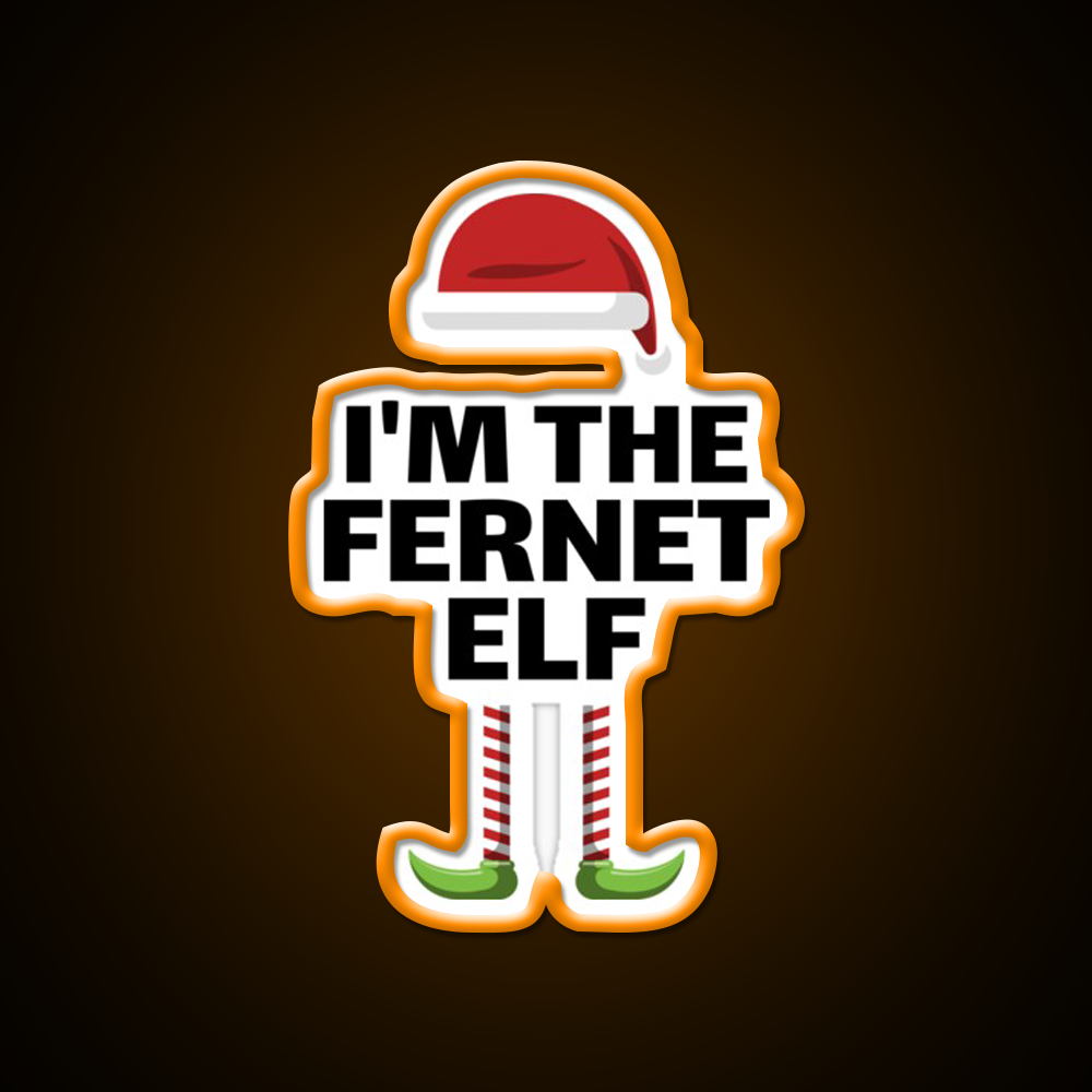 Christmas Fernet Elf Matching Group Cocktail Bar Decor Led Neon Sign Rgb Color - LED neon sign view 6