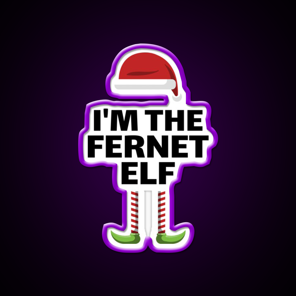 Christmas Fernet Elf Matching Group Cocktail Bar Decor Led Neon Sign Rgb Color - LED neon sign view 9