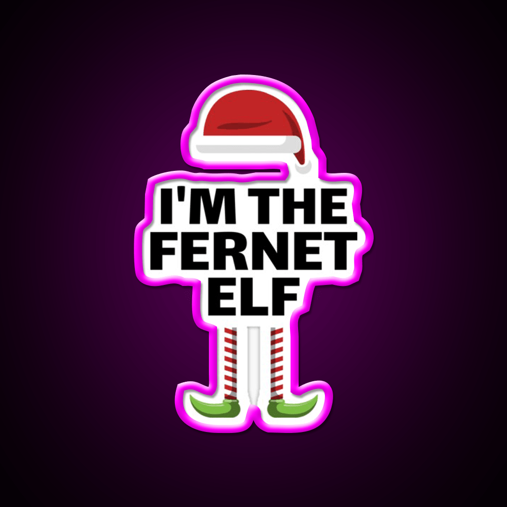 Christmas Fernet Elf Matching Group Cocktail Bar Decor Led Neon Sign Rgb Color - Shineneon