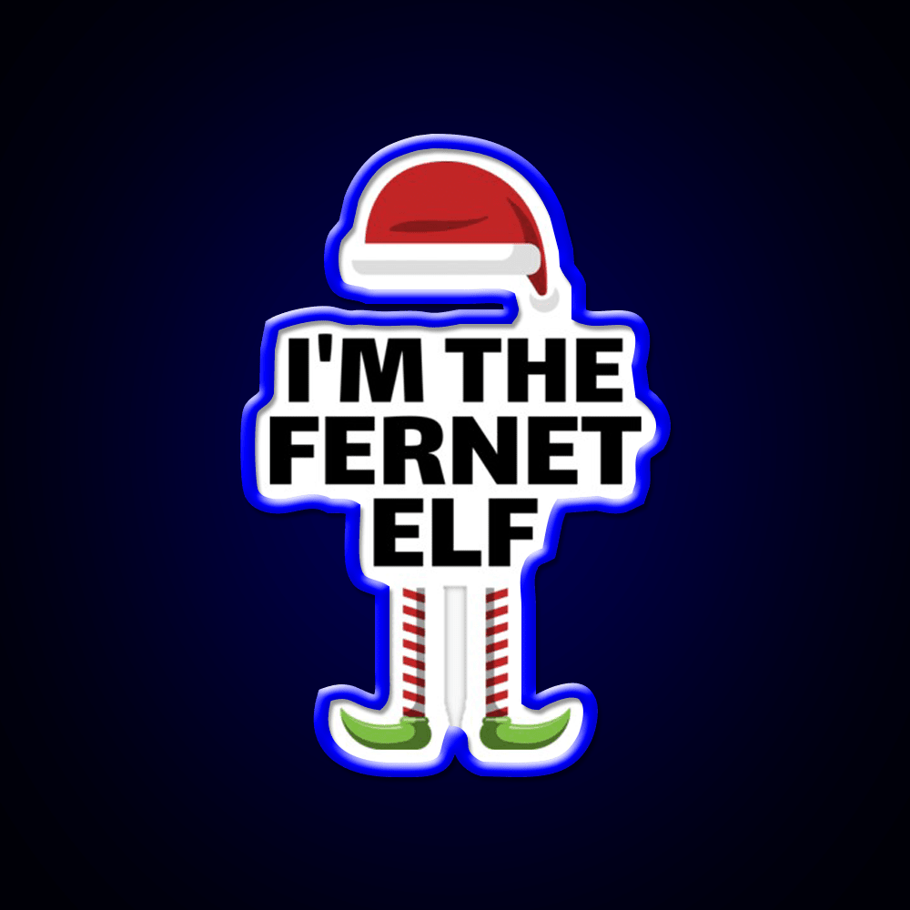 Christmas Fernet Elf Matching Group Cocktail Bar Decor Led Neon Sign Rgb Color - Shineneon