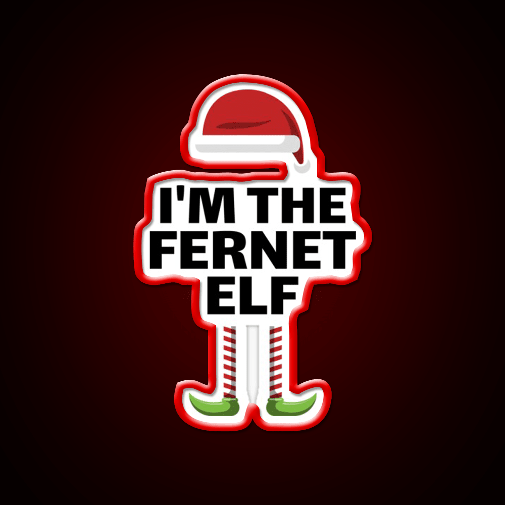 Christmas Fernet Elf Matching Group Cocktail Bar Decor Led Neon Sign Rgb Color - Shineneon