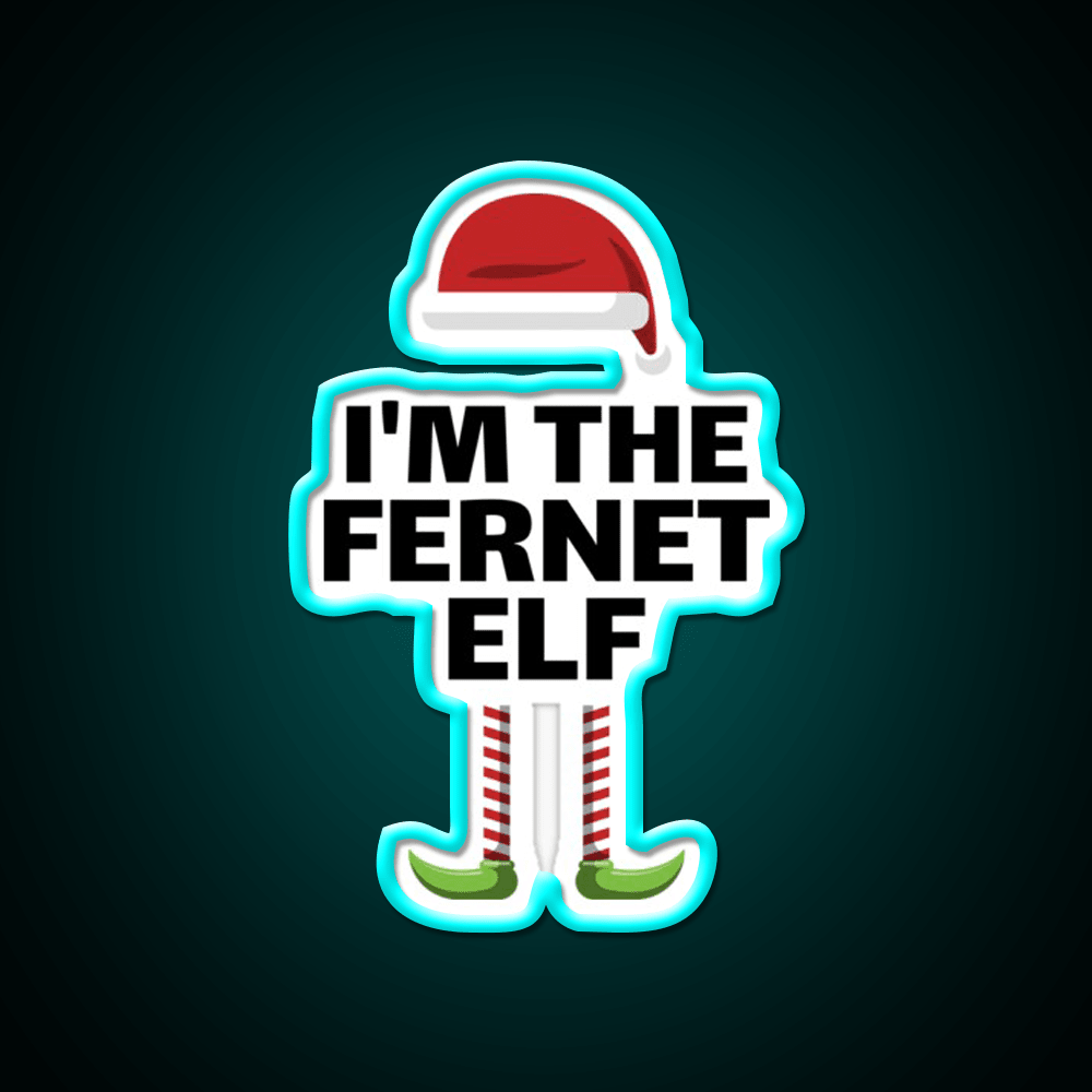 Christmas Fernet Elf Matching Group Cocktail Bar Decor Led Neon Sign Rgb Color - Shineneon
