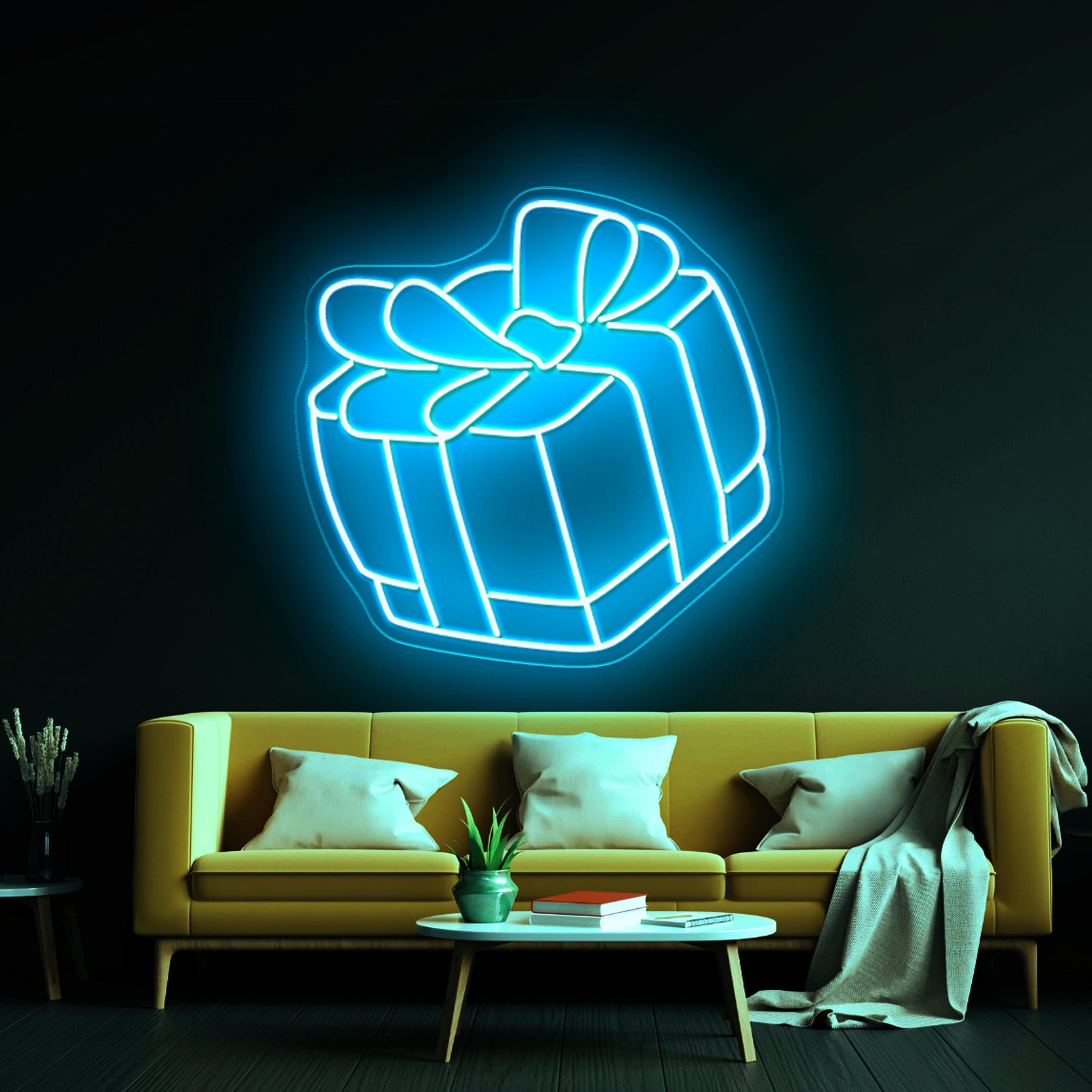 Christmas House Neon Artwork For Sale