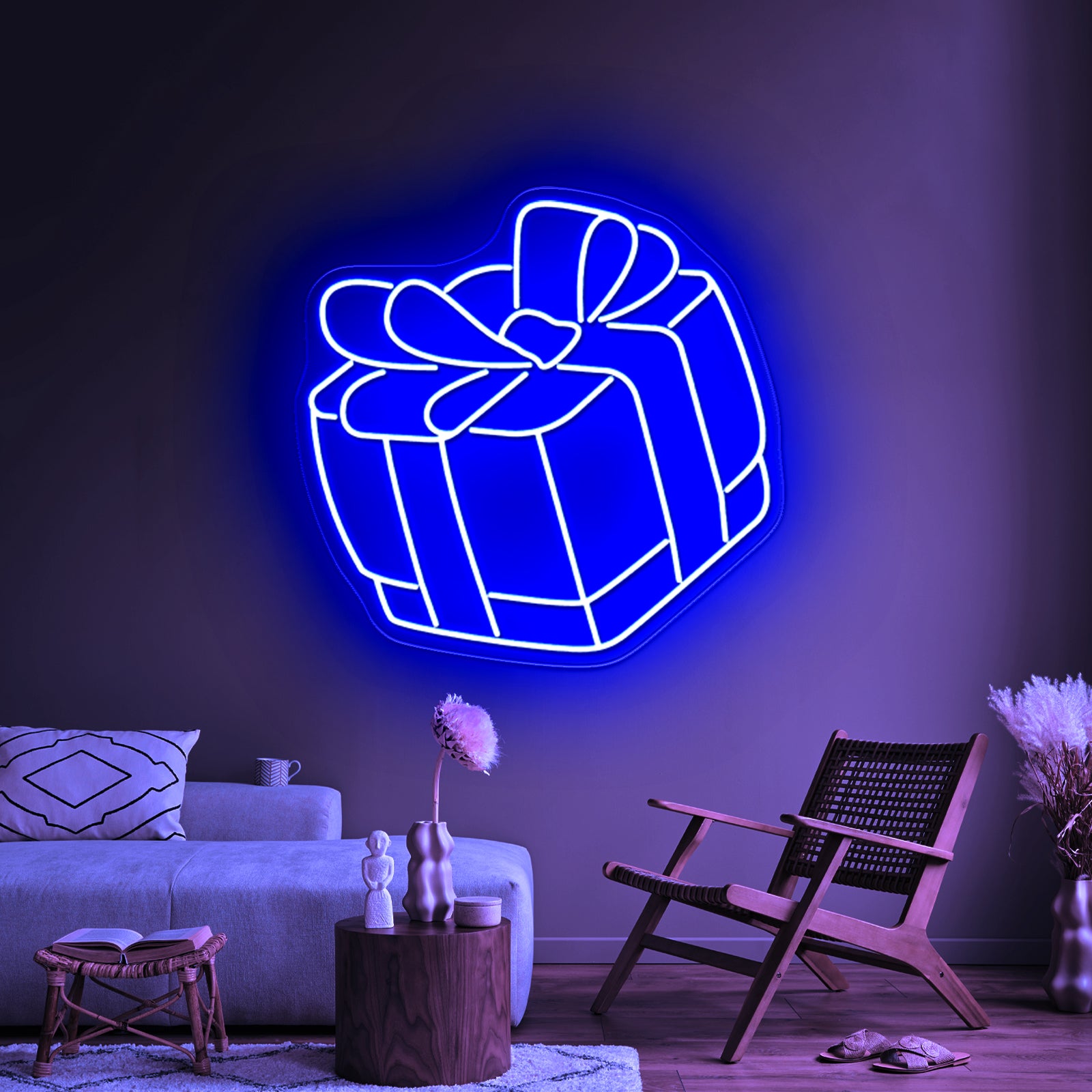 Christmas House Neon Artwork For Sale