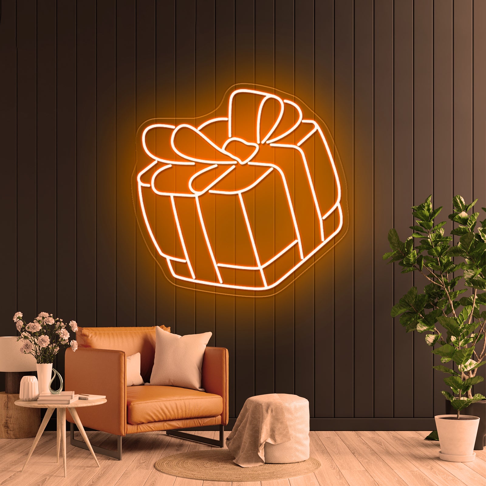 Christmas House Neon Artwork For Sale