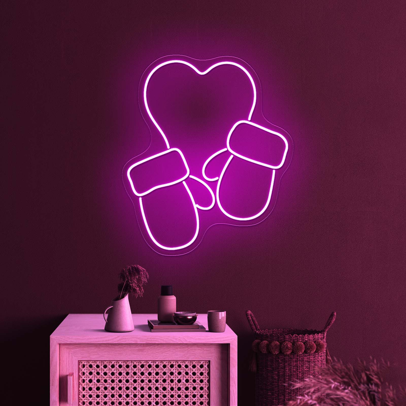 Christmas Gloves Led Purple Neon Sign - Shineneon