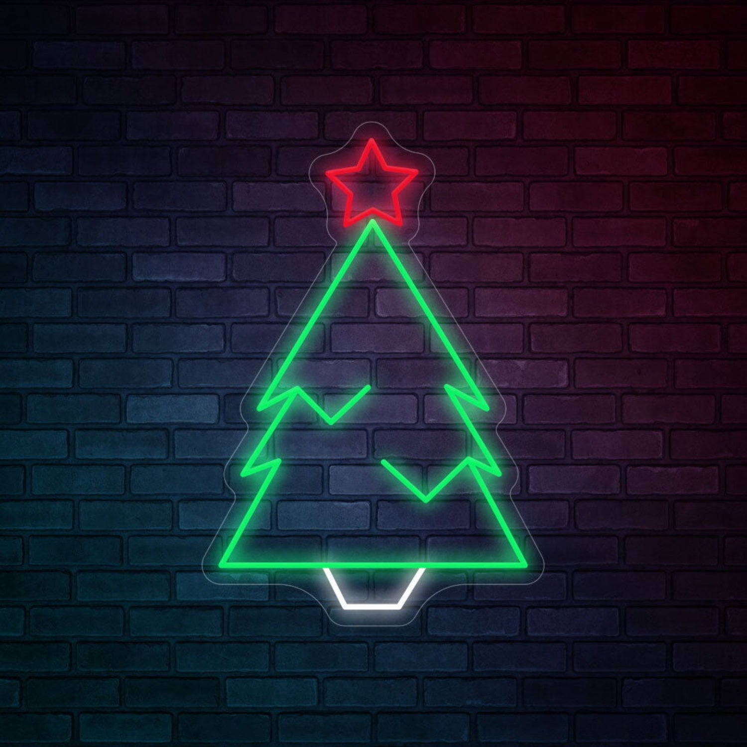 Christmas Green Tree With Star Christmas Neon Sign | Shineneon