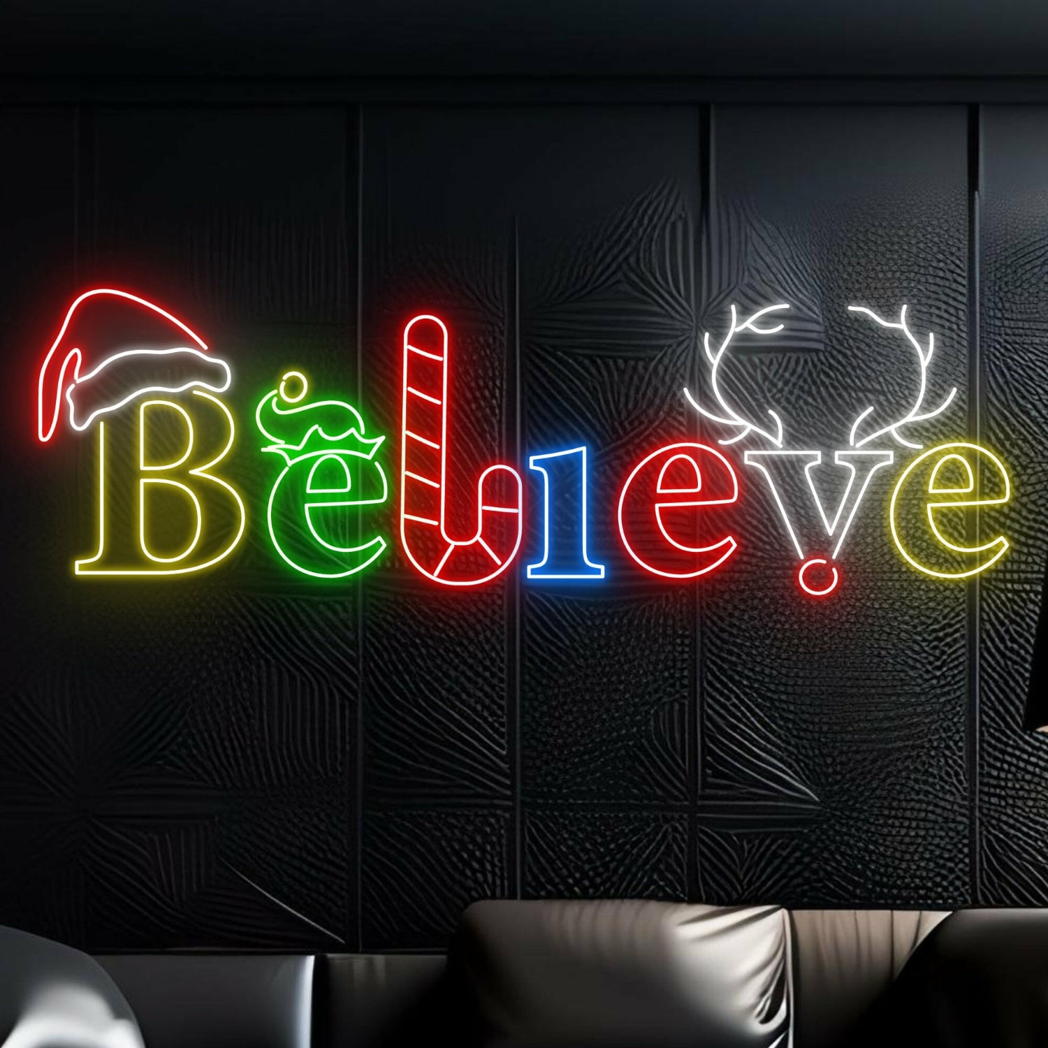 Christmas Hat Led Neon Sign Candy Cane Christmas Neon Sign | Shineneon