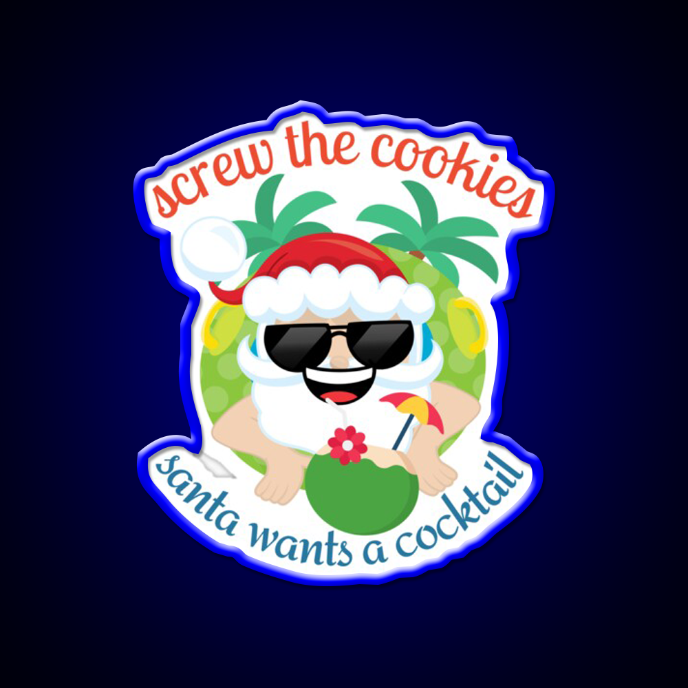 Christmas In July Santa Cocktail Bar Decor Led Neon Sign Rgb Color - LED neon sign view 5