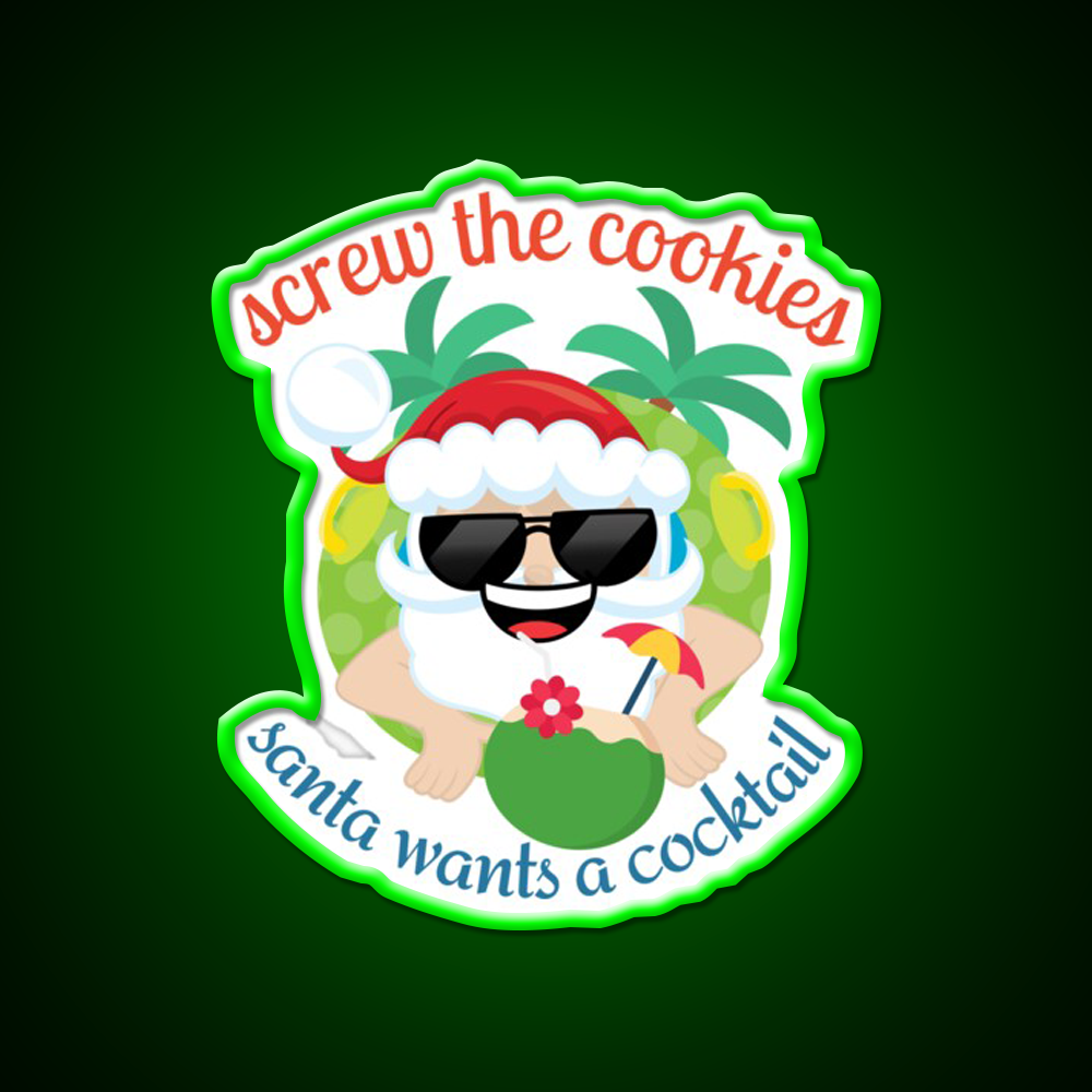 Christmas In July Santa Cocktail Bar Decor Led Neon Sign Rgb Color - LED neon sign view 8