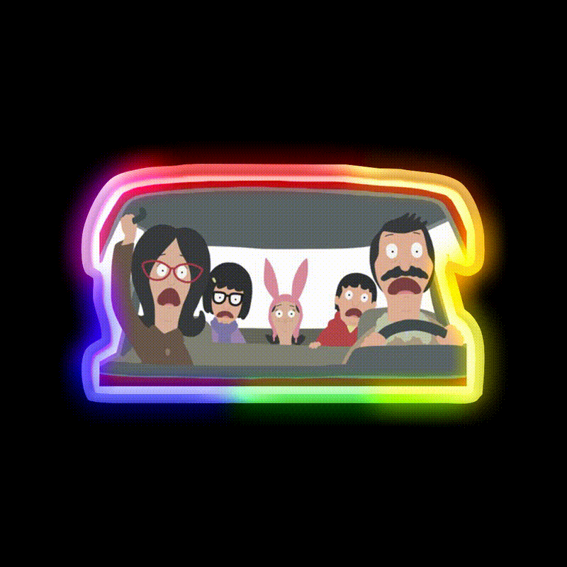 Christmas In The Car Fast Food Led Neon Sign For Burger Place Rgb Color