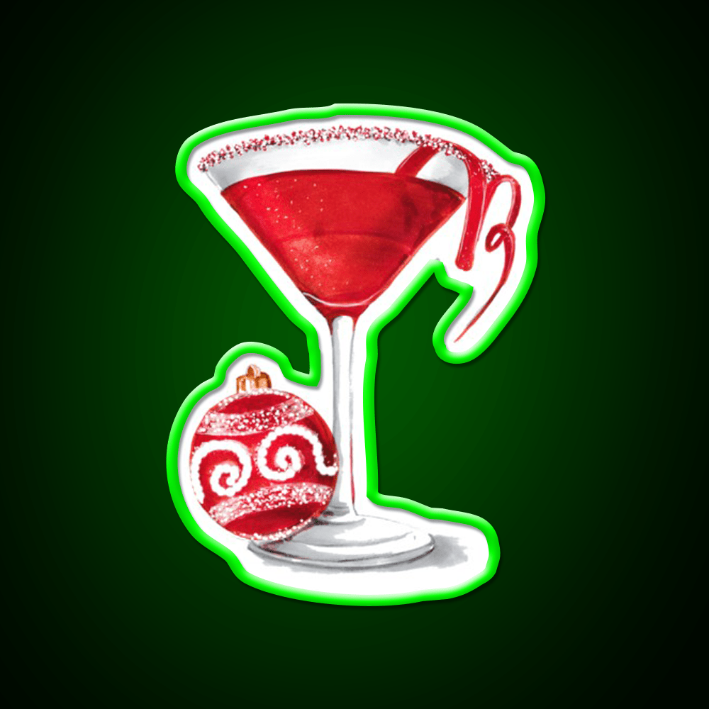 Christmas Martini Cocktail Bar Decor Led Neon Sign Rgb Color - Shineneon
