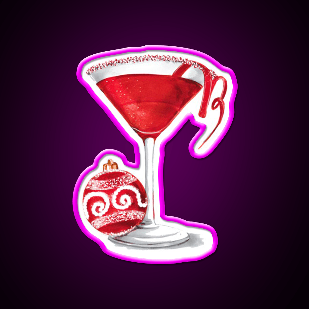 Christmas Martini Cocktail Bar Decor Led Neon Sign Rgb Color - Shineneon
