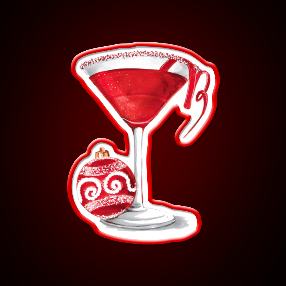 Christmas Martini Cocktail Bar Decor Led Neon Sign Rgb Color - Shineneon