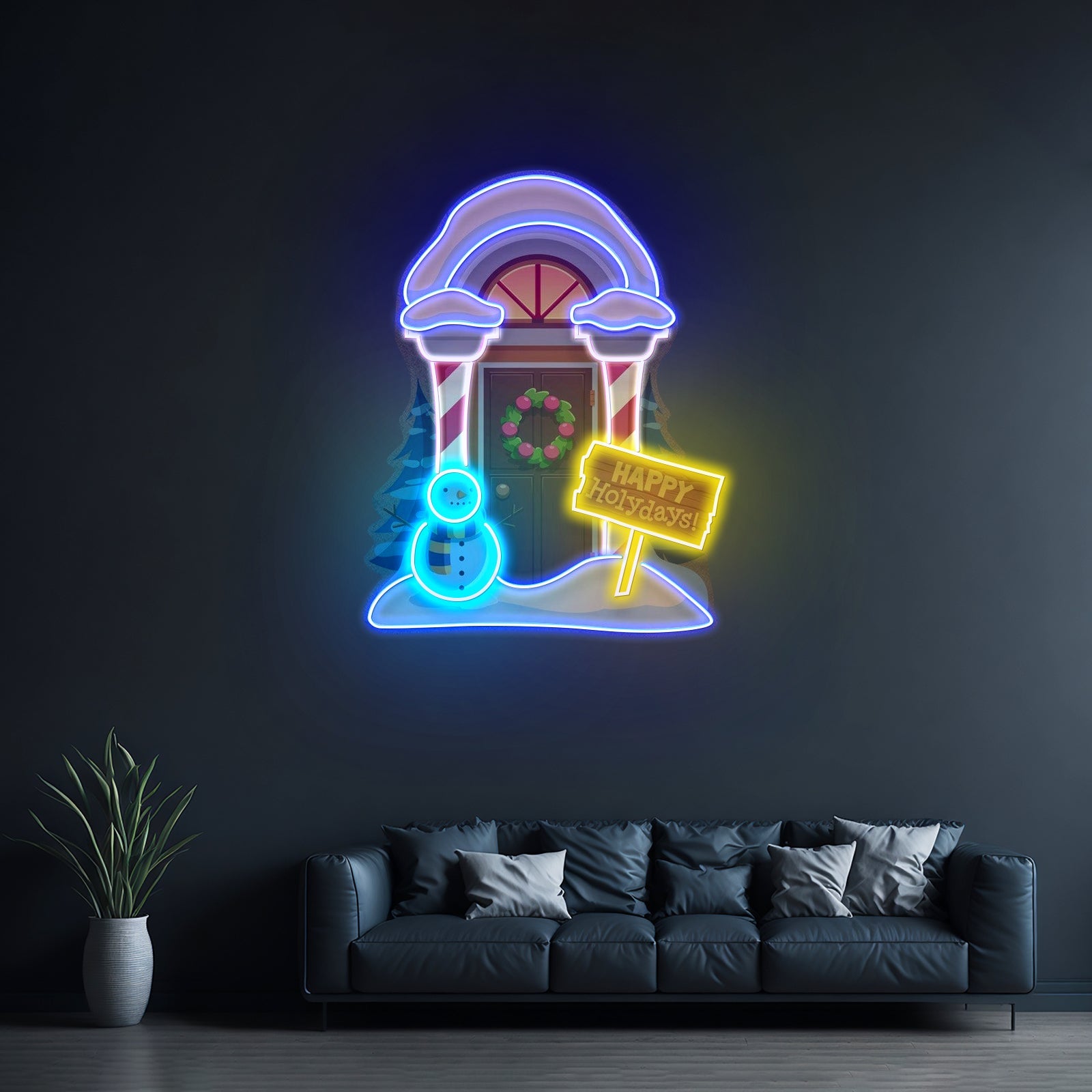 Christmas Pizza Tree Neon Artwork For Sale - Shineneon