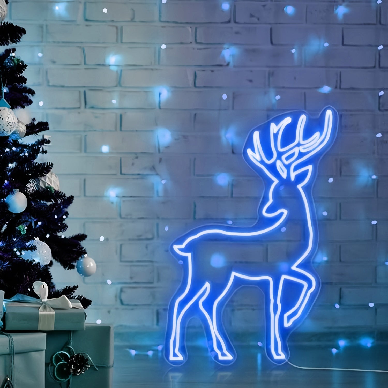 Christmas Reindeer Touch Of Holiday Magic With Neon Glow | Shineneon
