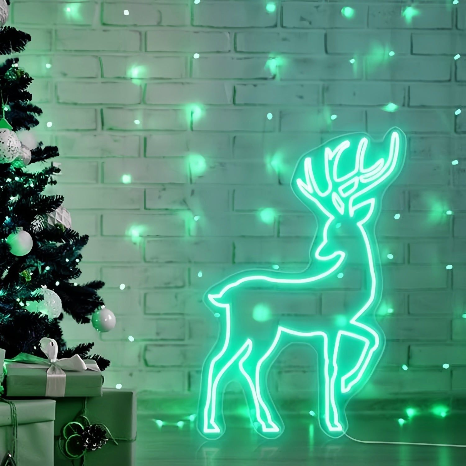 Christmas Reindeer Touch Of Holiday Magic With Neon Glow | Shineneon