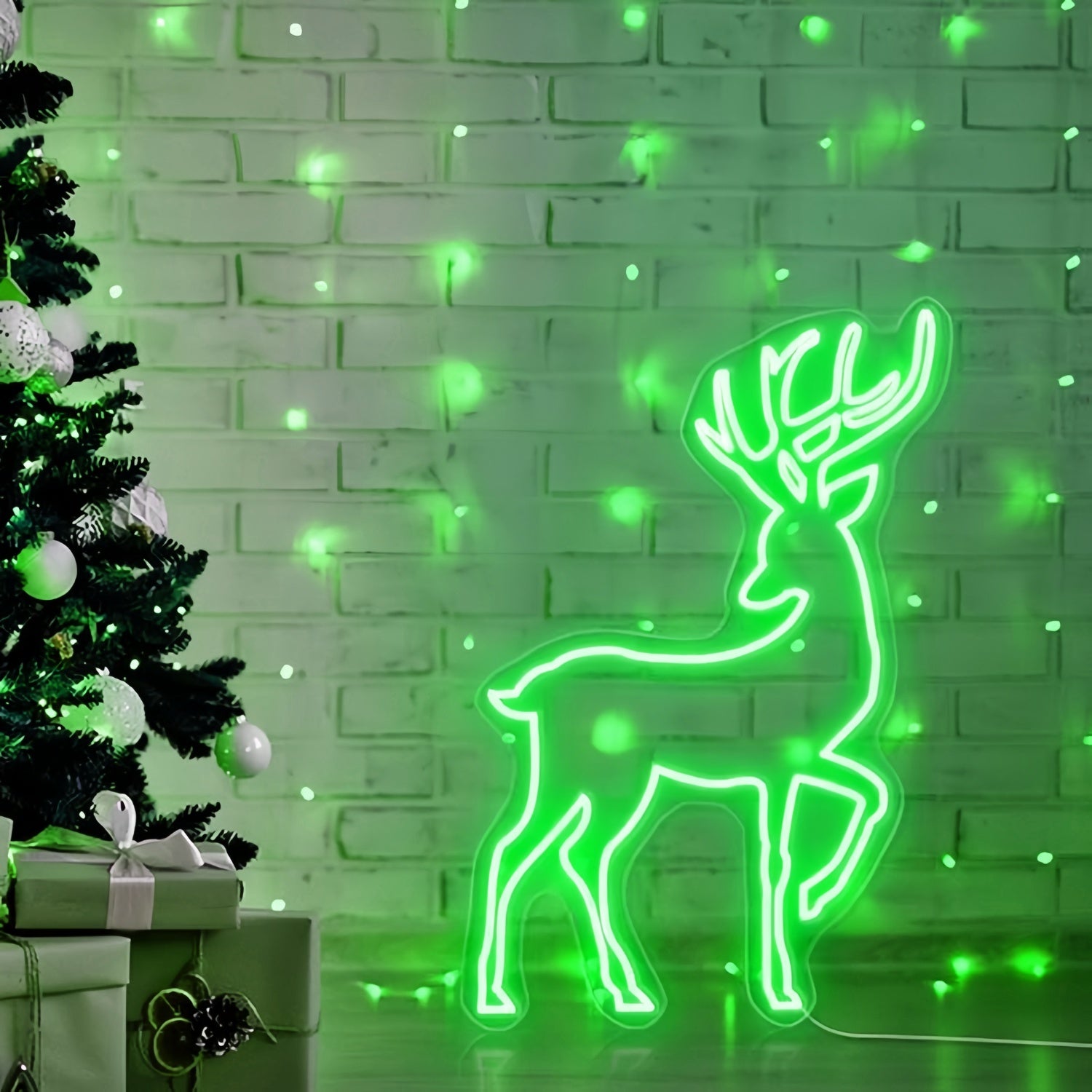 Christmas Reindeer Touch Of Holiday Magic With Neon Glow | Shineneon