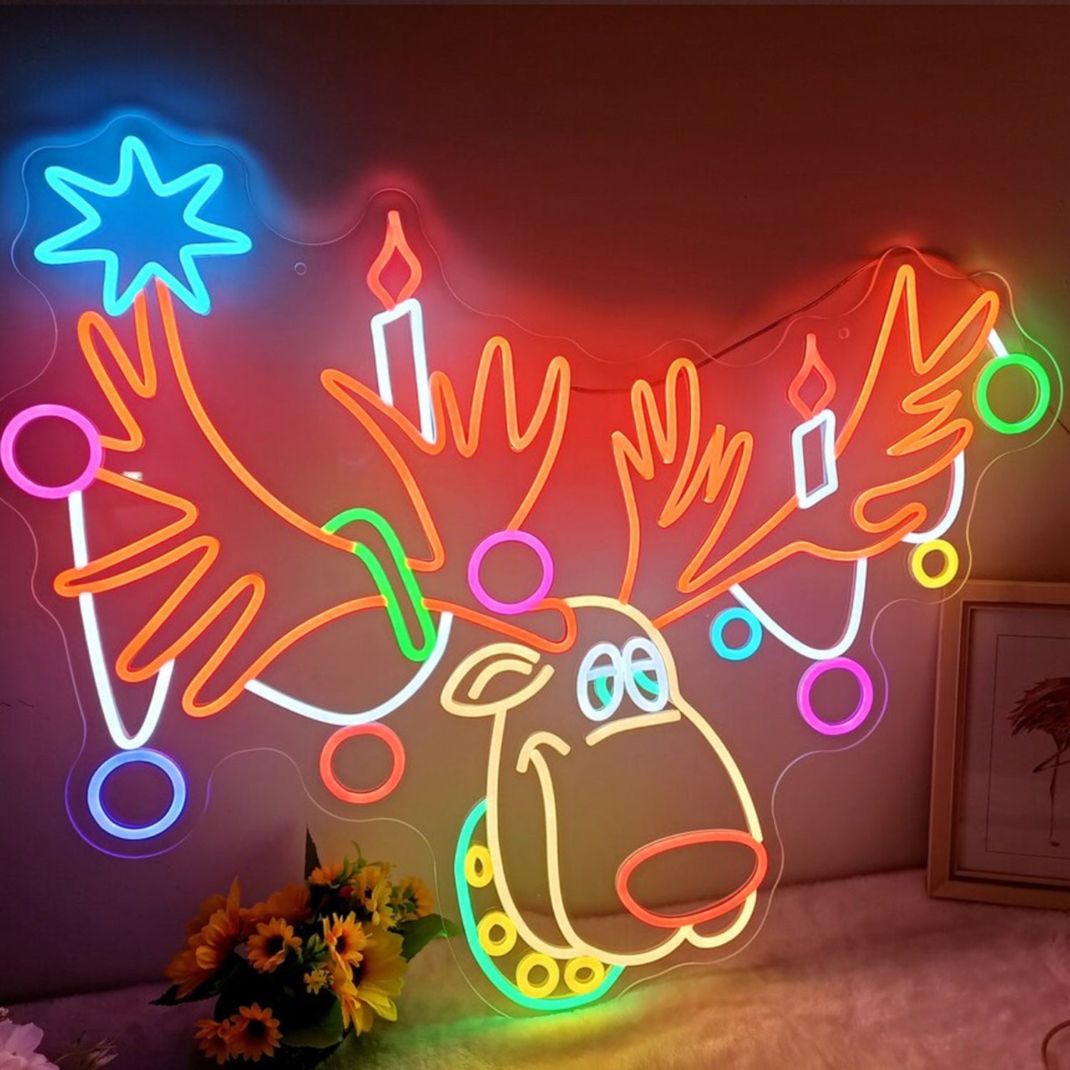 Christmas Rudolph The Red-Nosed Reindeer Neon Sign | Shineneon