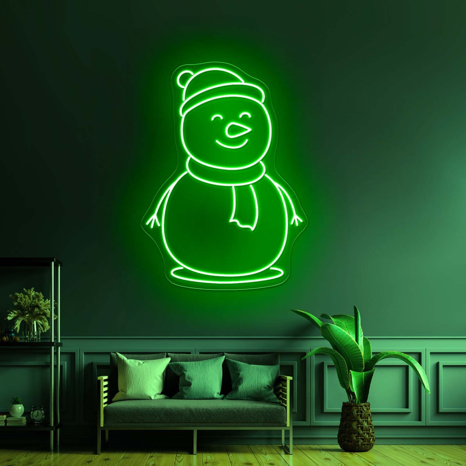 Christmas Snowman Purple Led Neon Sign - Shineneon