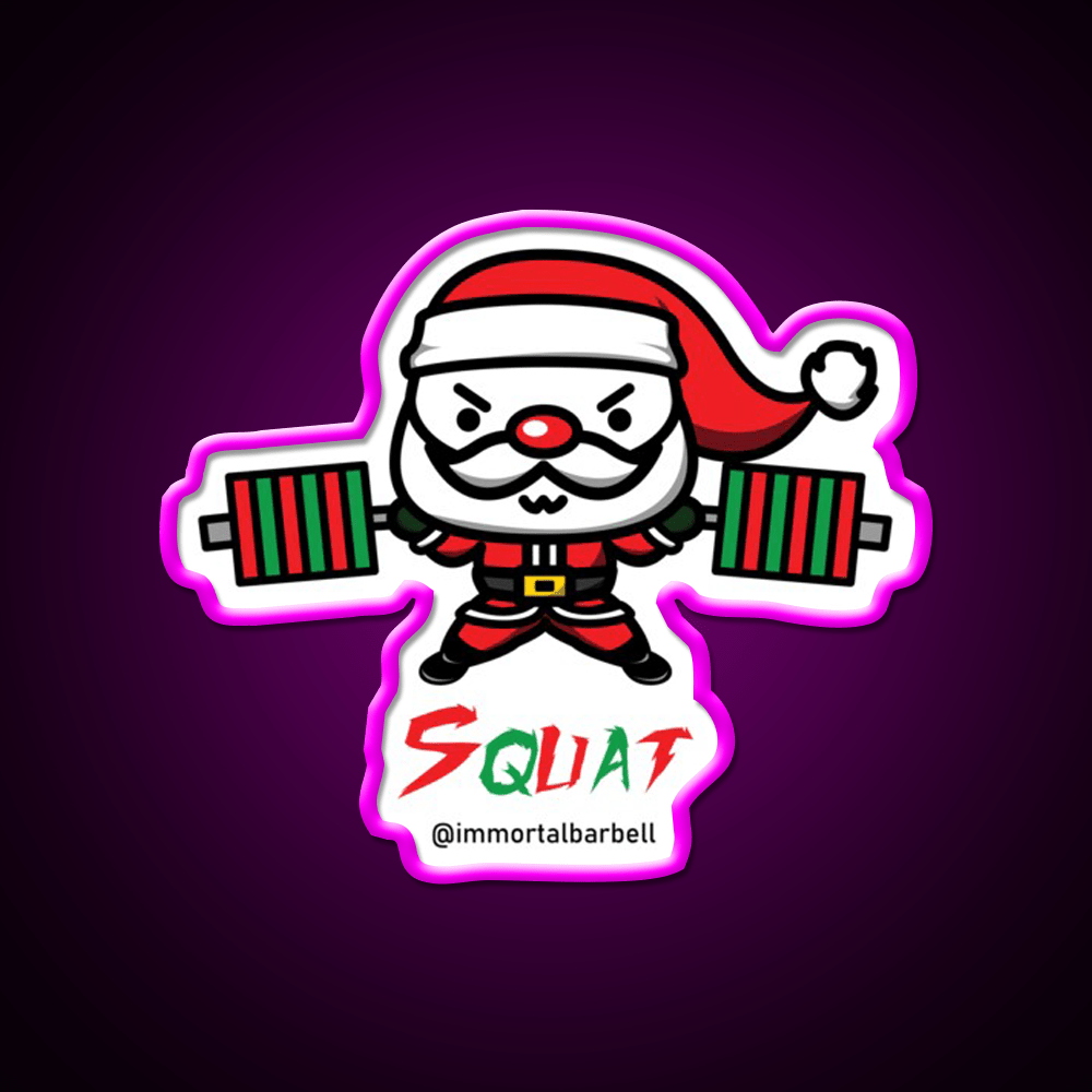 Christmas Squat Gym Fitness Led Neon Sign Rgb Color - Shineneon
