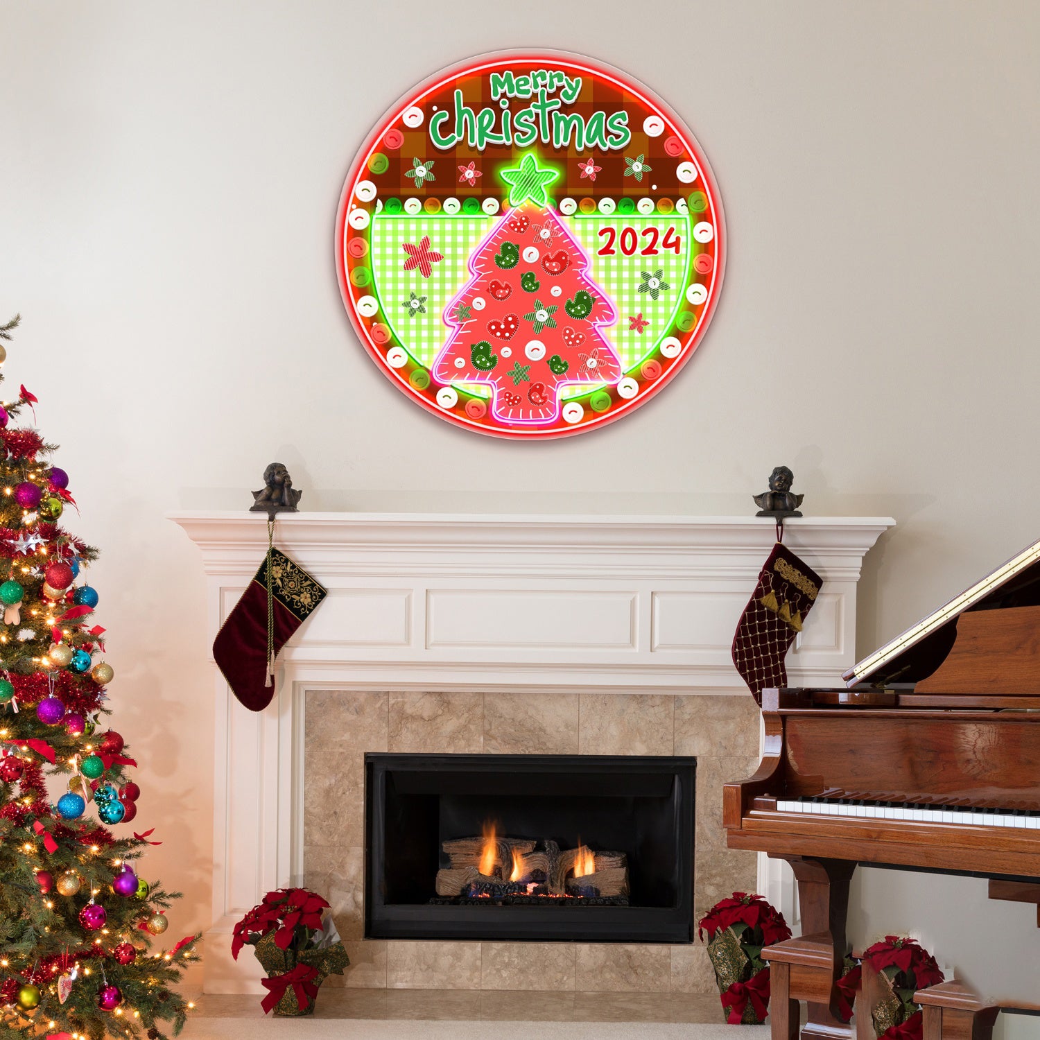 Christmas Tree Acrylic Led Neon Sign Decor Merry Christmas | Shineneon