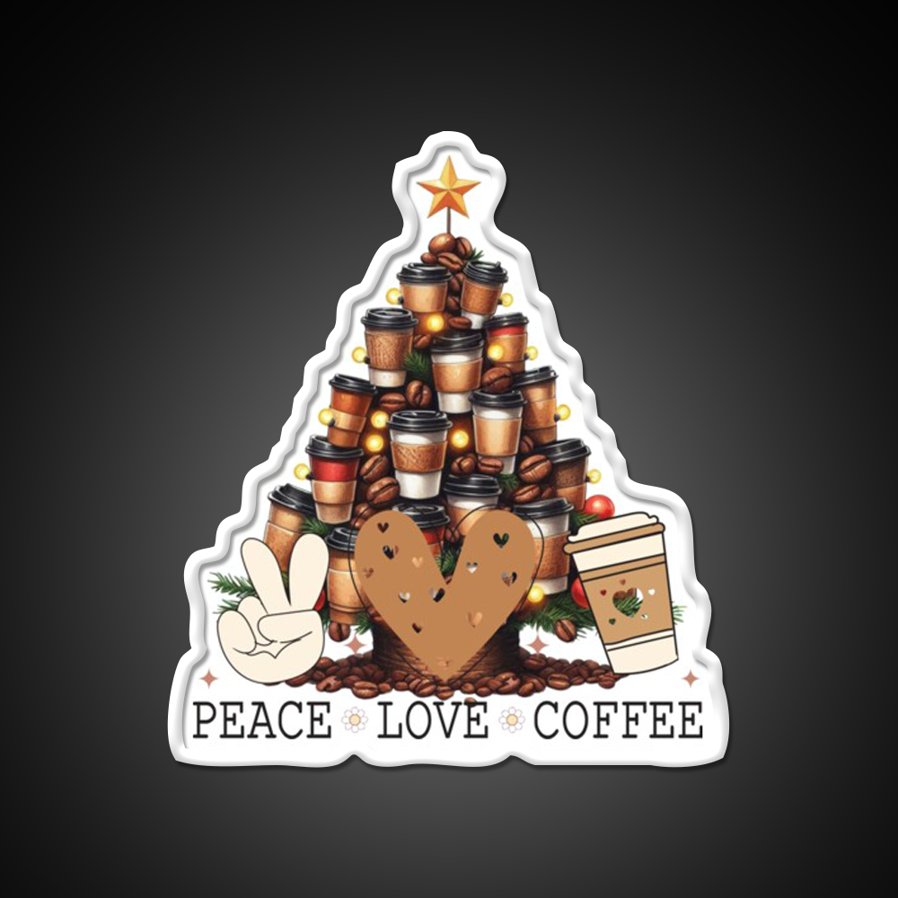 Christmas Tree For The Coffee Drinker Cafe Led Neon Sign Espresso Bar Art Rgb Color