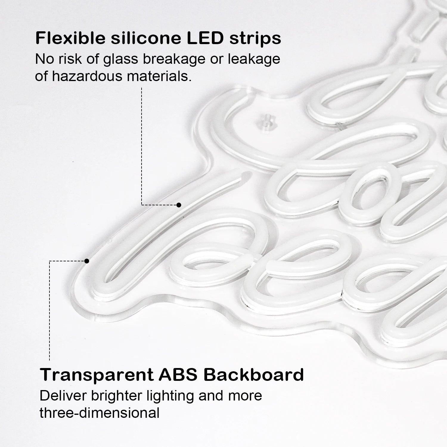 Christmas Tree Joy Love Peace Led Neon Sign Indoor Holiday Decor | Shineneon