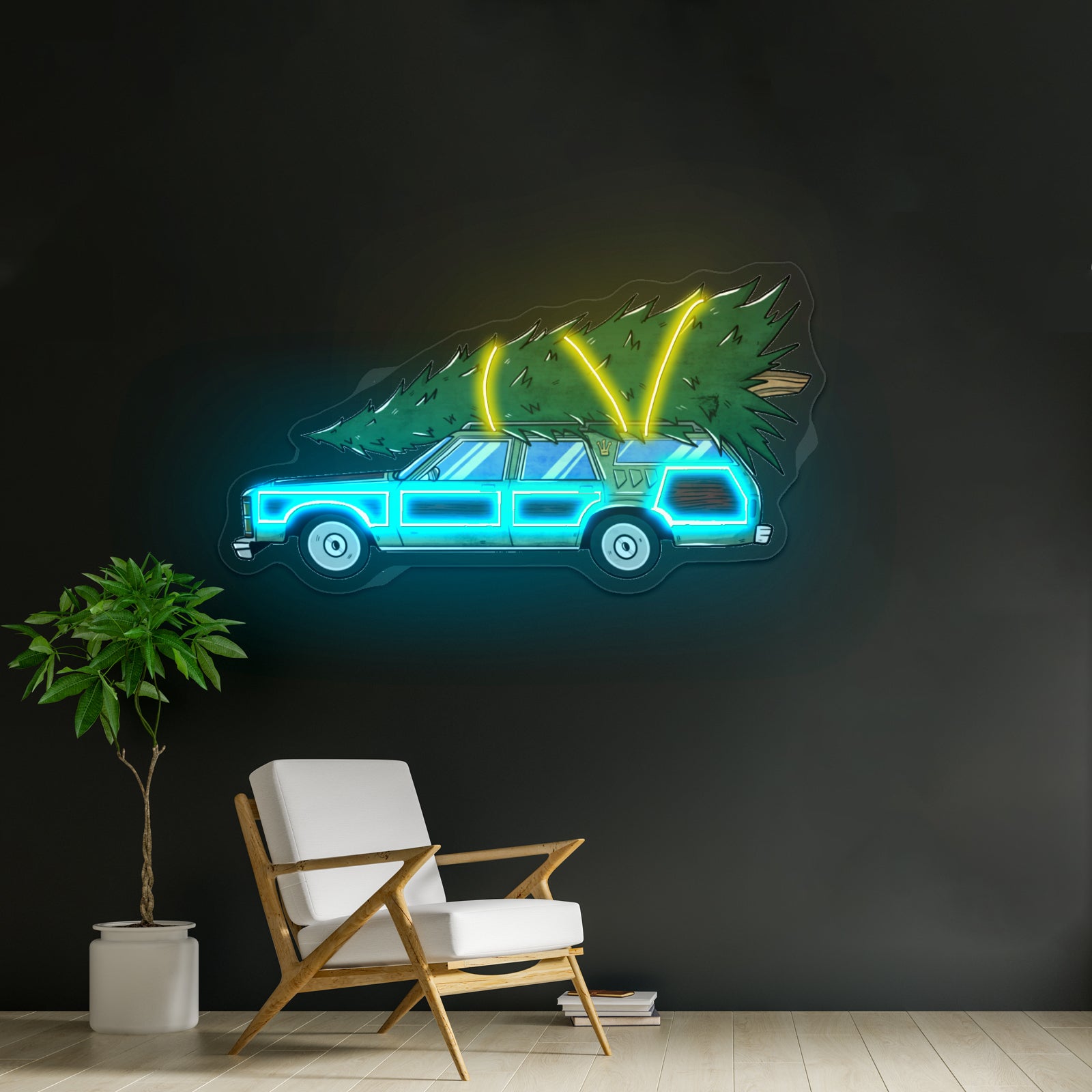 Christmas Tree Pyramid Led Neon Acrylic Artwork For Sale