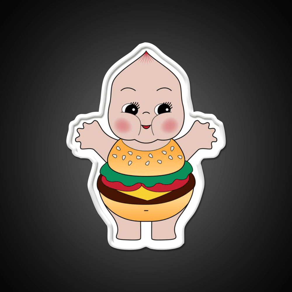 Chubby Burger Snack Food Led Neon Sign Rgb Color - Shineneon