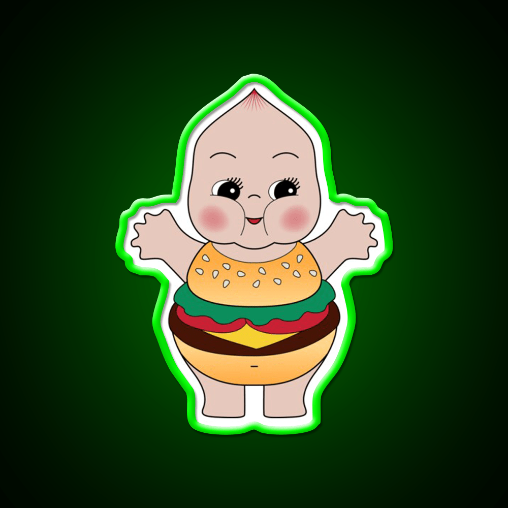 Chubby Burger Snack Food Led Neon Sign Rgb Color - Shineneon