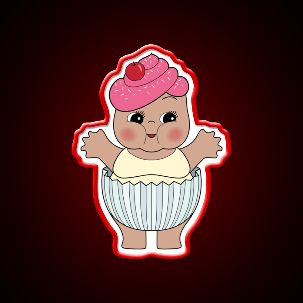 Chubby Cupcake Snack Food Led Neon Sign Rgb Color - Shineneon