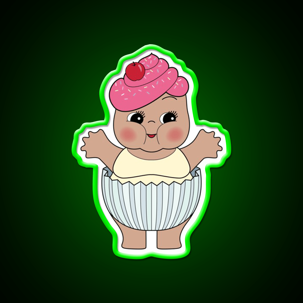 Chubby Cupcake Snack Food Led Neon Sign Rgb Color - Shineneon
