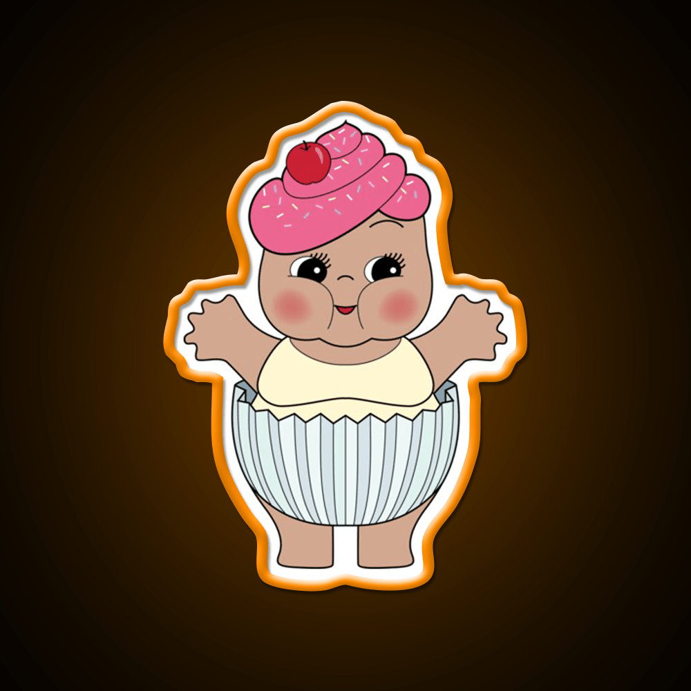 Chubby Cupcake Snack Food Led Neon Sign Rgb Color - Shineneon