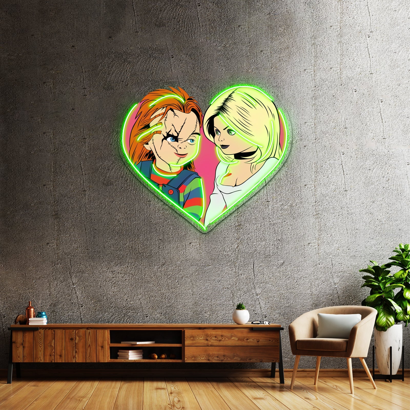 Chucky And Tiffany Artwork Business Led Sign - Shineneon