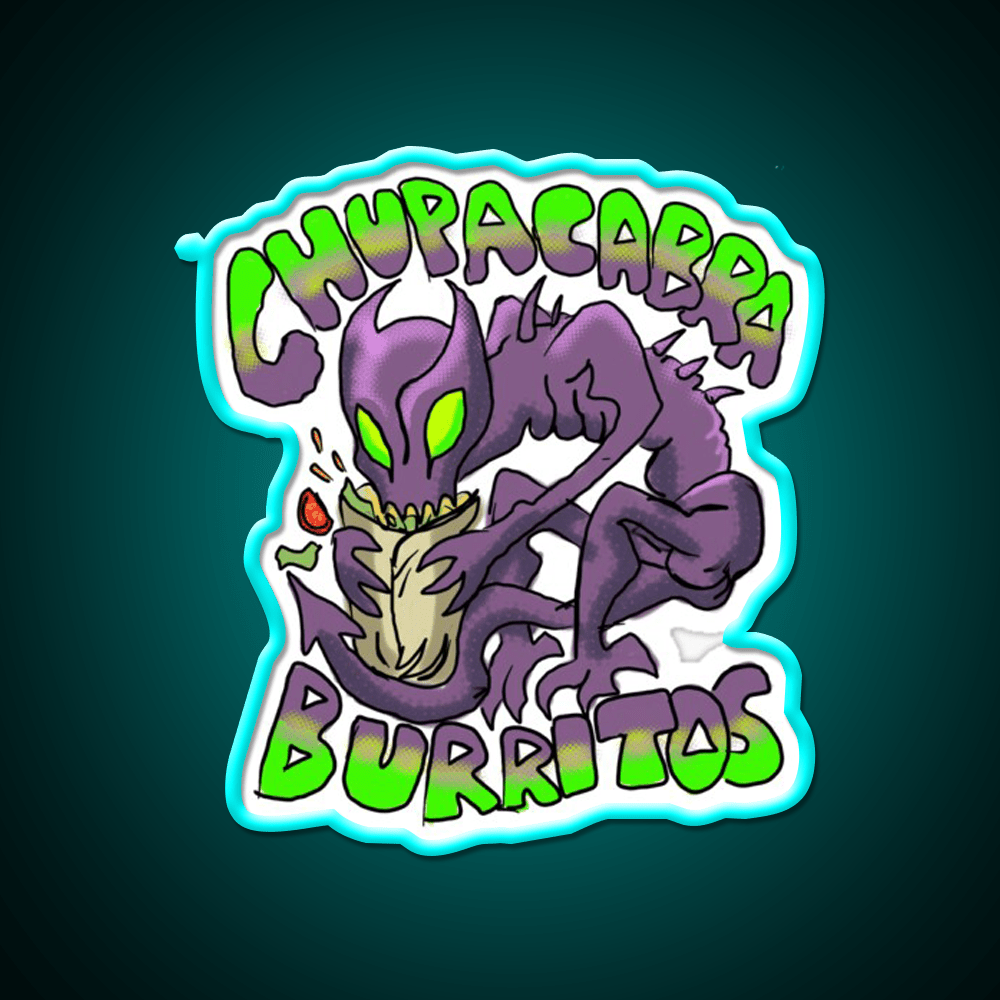 Chupacabra Burritos Fast Food Led Neon Sign For Burger Place Rgb Color - Shineneon
