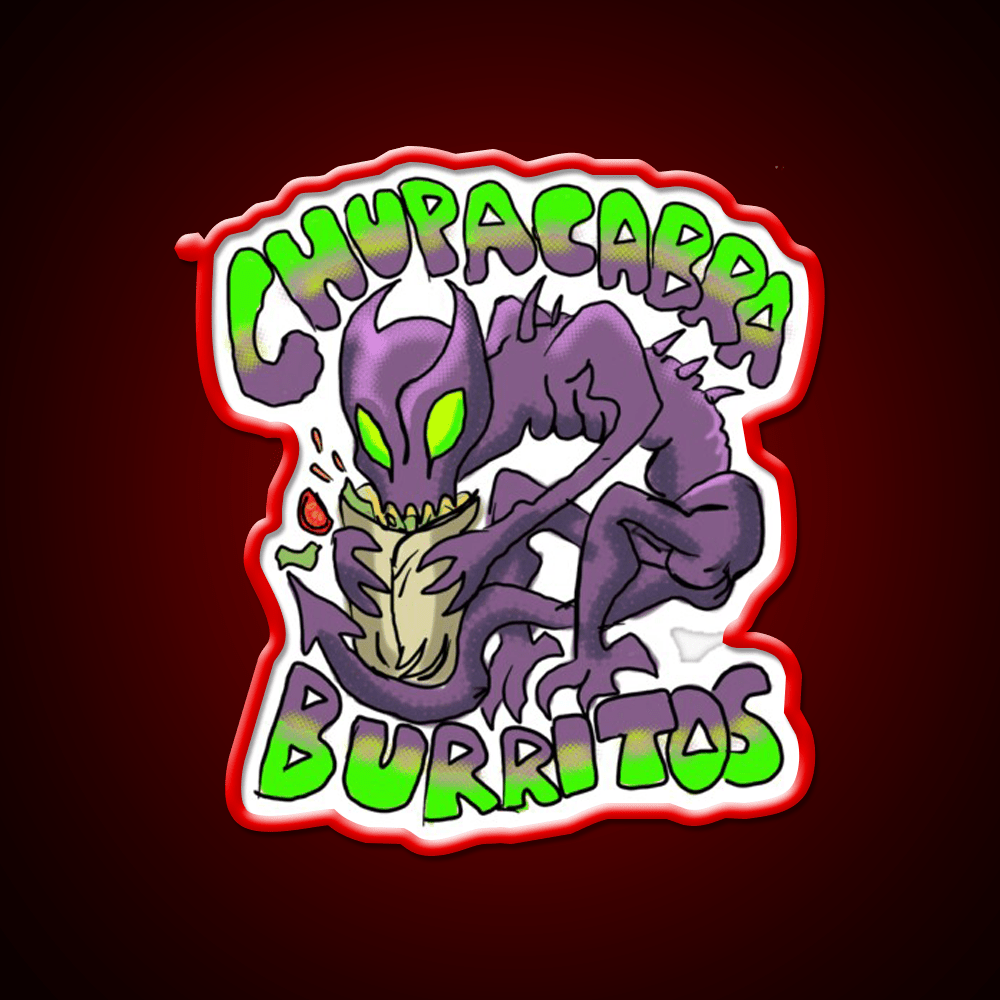 Chupacabra Burritos Fast Food Led Neon Sign For Burger Place Rgb Color - Shineneon