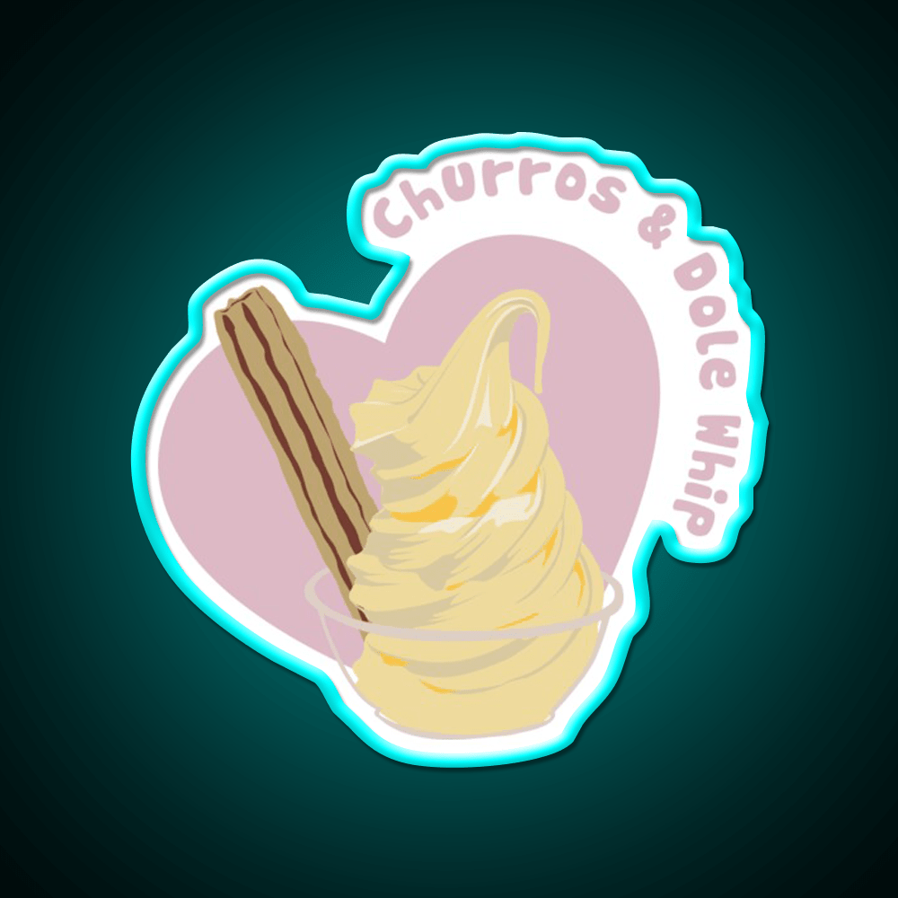 Churros And Dole Whip Snack Food Led Neon Sign Rgb Color - Shineneon