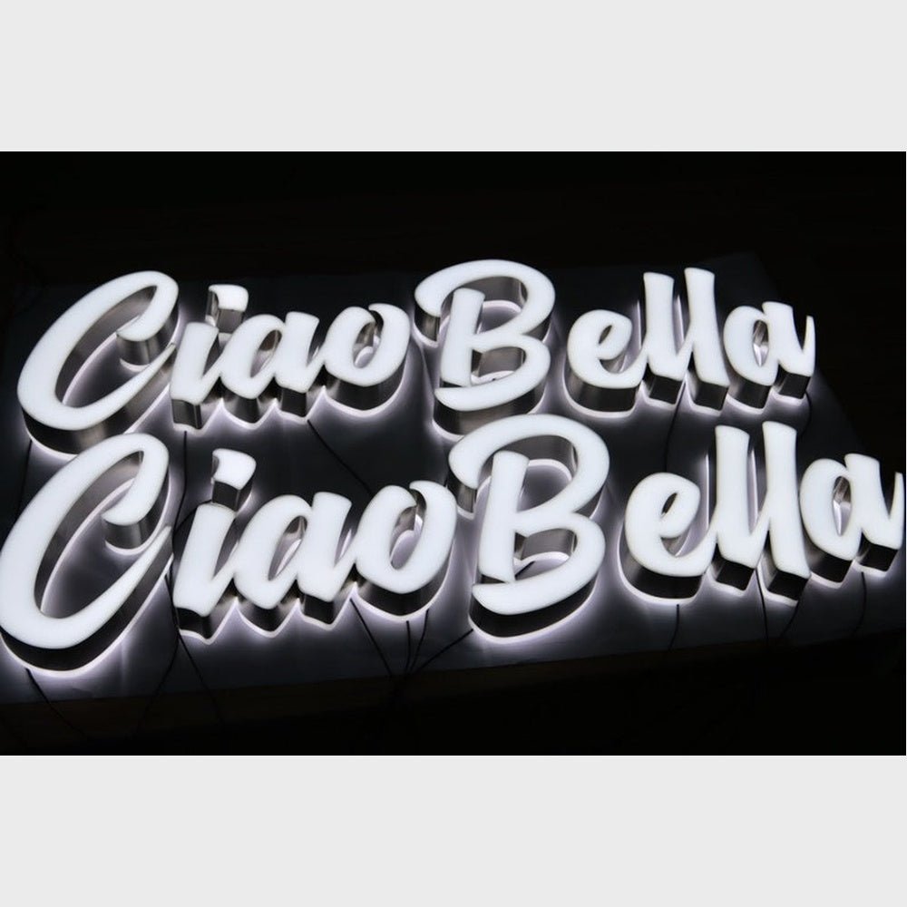 Ciao Bella 3D Frontlit And Backlit Channel Letter Led Light Sign - Shineneon