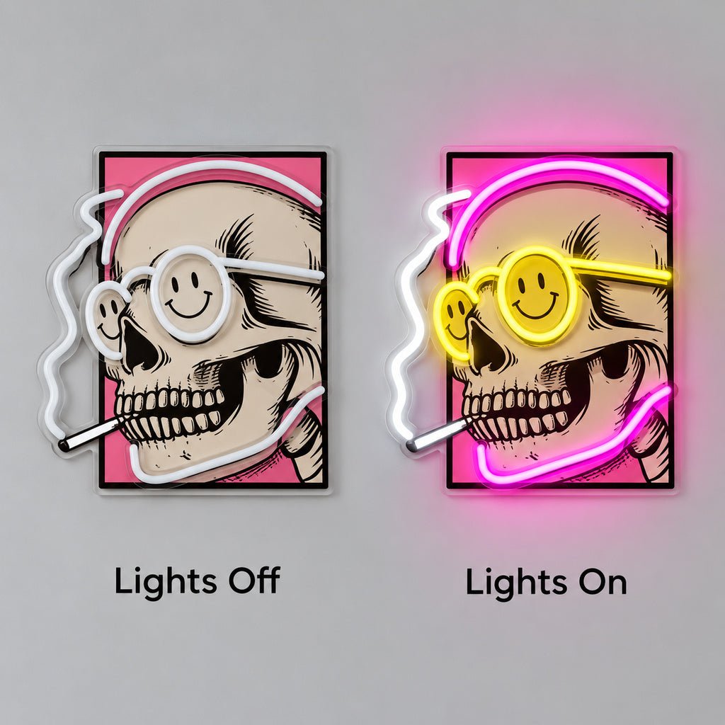 Cigarette Skull LED Neon Sign - Shineneon