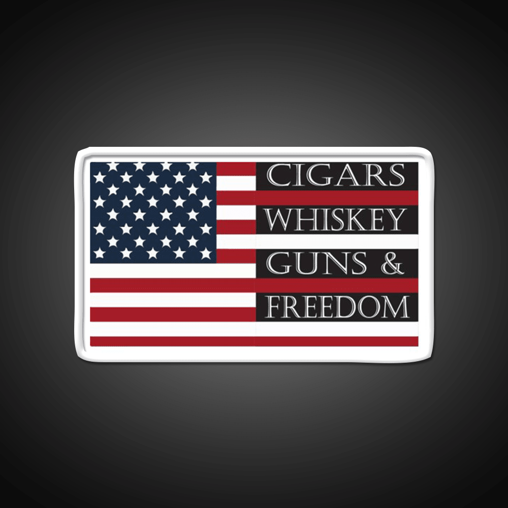 Cigars Whiskey Guns Freedom Womens Whiskey Drink Bar Led Neon Sign Rgb Color - Shineneon
